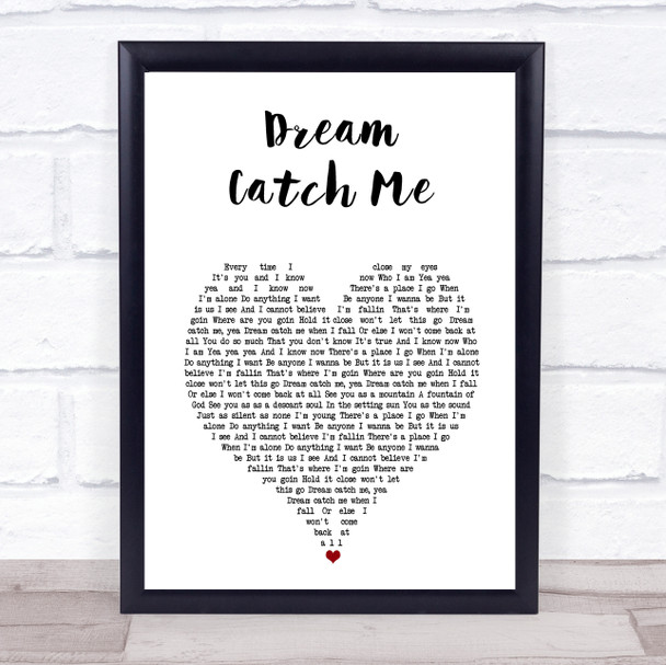 Newton Faulkner Dream Catch Me White Heart Song Lyric Music Poster Print