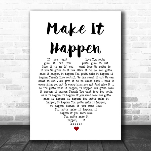 Lawson Make It Happen White Heart Song Lyric Music Poster Print