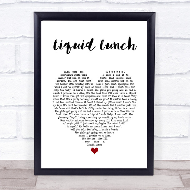 Caro Emerald Liquid Lunch White Heart Song Lyric Music Poster Print