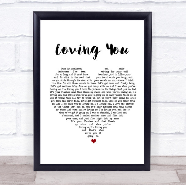 Paolo Nutini Loving You White Heart Song Lyric Music Poster Print