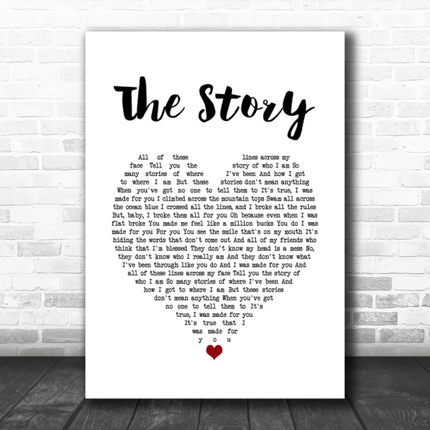 Brandi Carlile The Story White Heart Song Lyric Music Poster Print