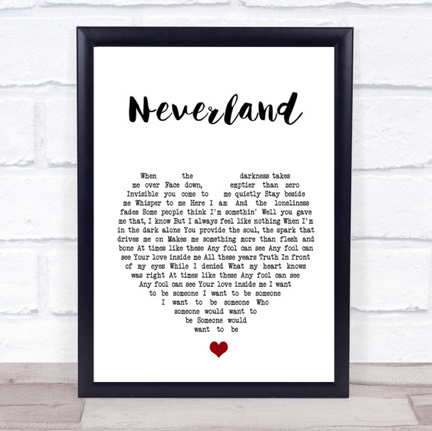 Marillion Neverland White Heart Song Lyric Music Poster Print