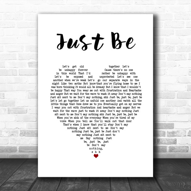 Paloma Faith Just Be White Heart Song Lyric Music Poster Print