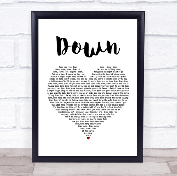 Jay Sean Down White Heart Song Lyric Music Poster Print