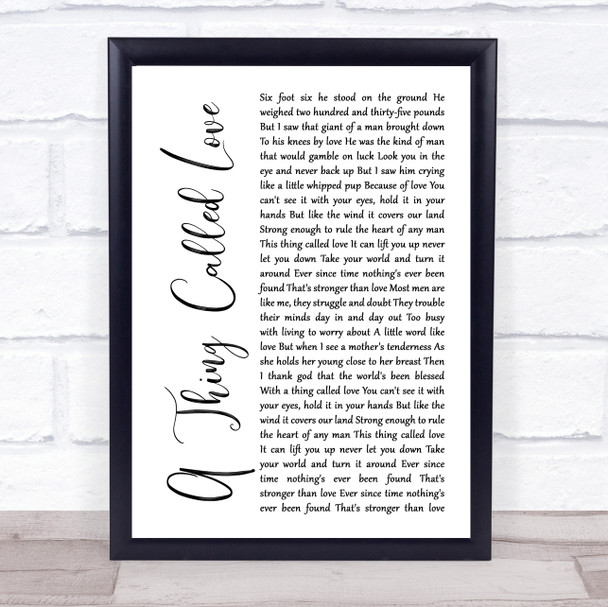 Johnny Cash A Thing Called Love White Script Song Lyric Music Poster Print