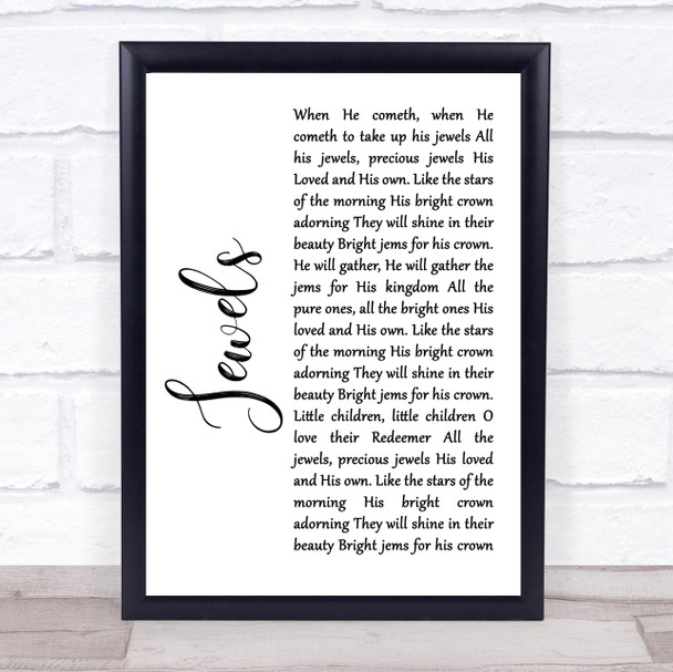 Alison Krauss and the Cox Family Jewels White Script Song Lyric Music Poster Print