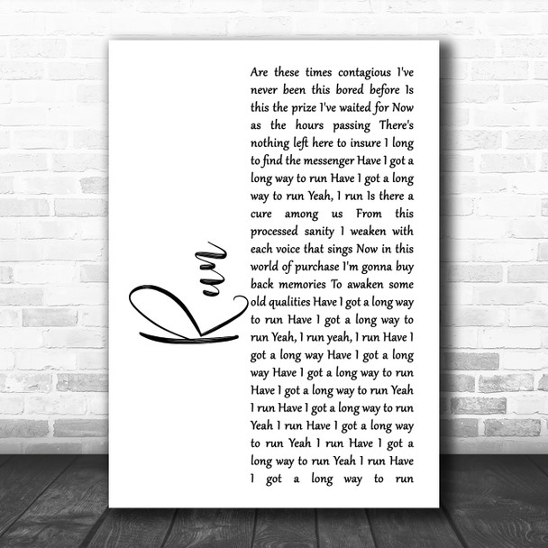 Ed Roland Collective Soul Run White Script Song Lyric Music Poster Print