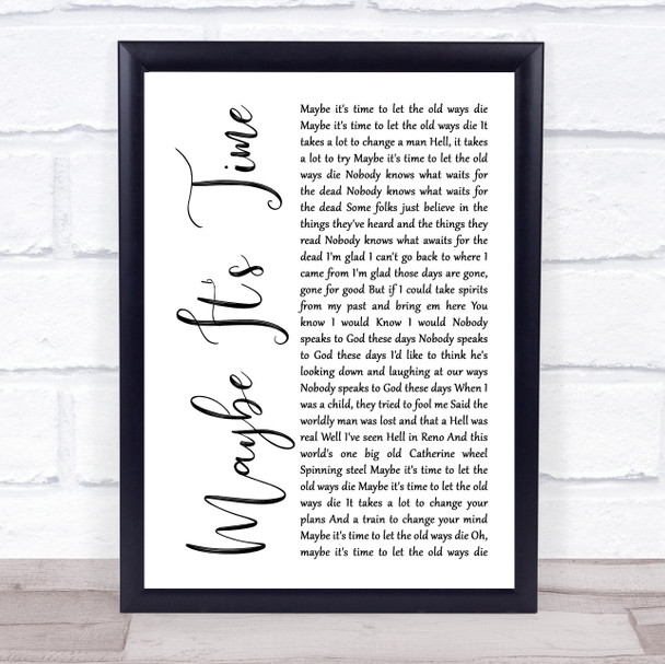 Johnny Cash A Thing Called Love Rustic Script Song Lyric Music Poster Print