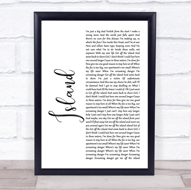 Cody Johnson On My Way To You Rustic Script Song Lyric Music Poster Print