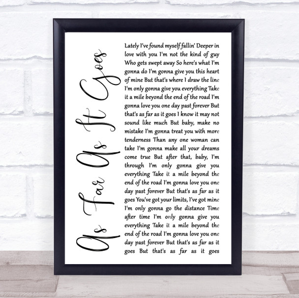 Peter Cetera and Cher After All Rustic Script Song Lyric Music Poster Print