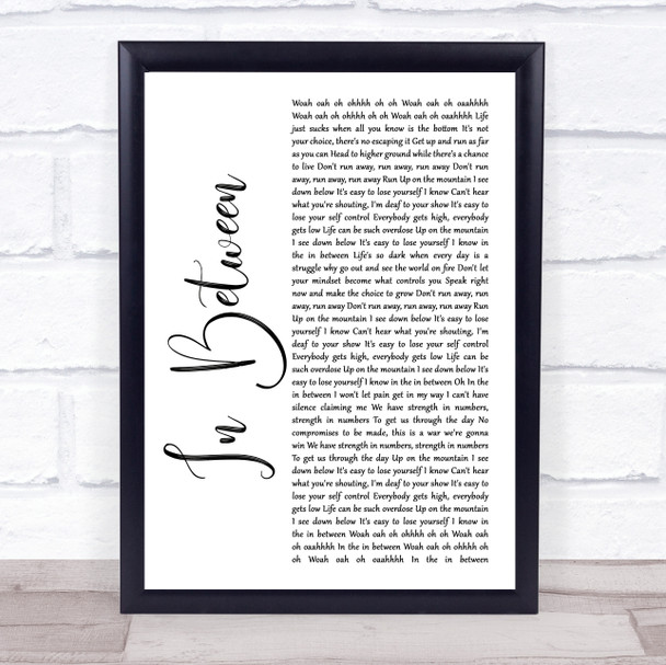 Bruce Springsteen Cover Me Rustic Script Song Lyric Music Poster Print