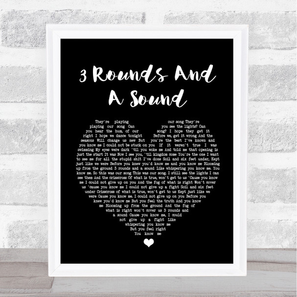 Blind Pilot 3 Rounds And A Sound Black Heart Song Lyric Music Wall Art Print