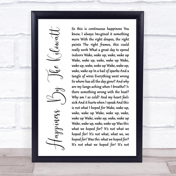 Blink-182 Not Now Rustic Script Song Lyric Music Poster Print