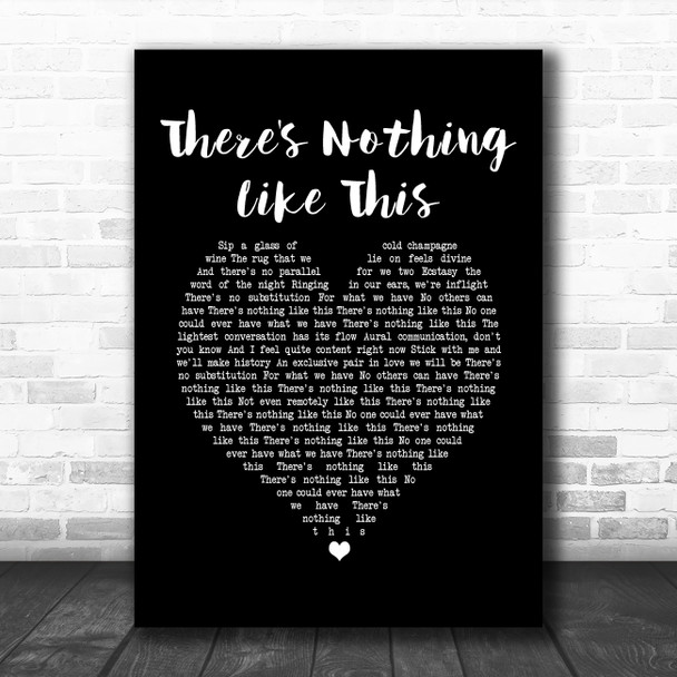 Omar There's Nothing Like This Black Heart Song Lyric Print