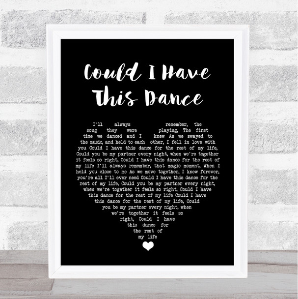 Foster and Allen Could I Have This Dance Black Heart Song Lyric Print