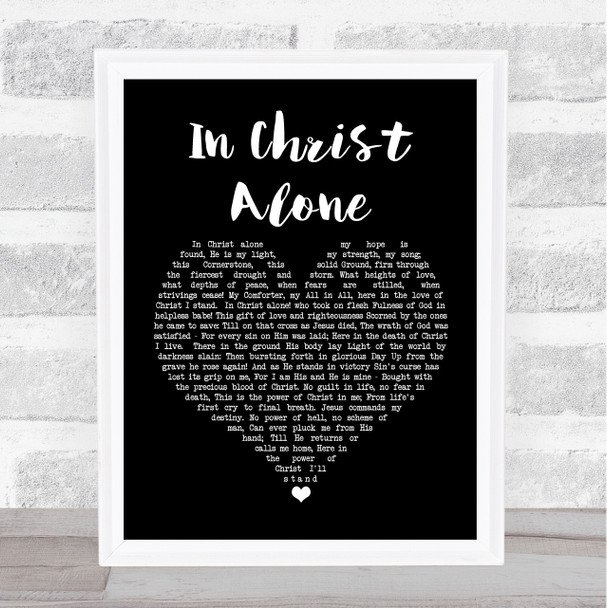 Christina Grimmie In Christ Alone Black Heart Song Lyric Print