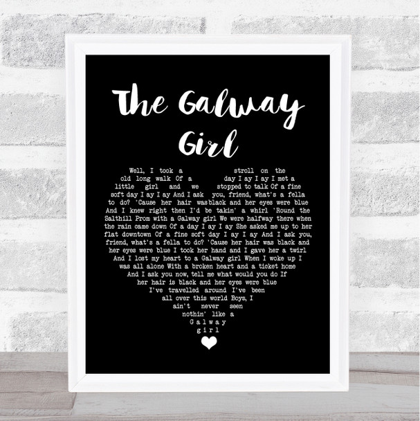 Sharon Shannon The Galway Girl Black Heart Song Lyric Print