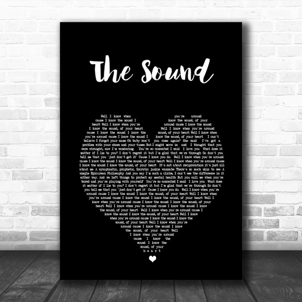 The 1975 The Sound Black Heart Song Lyric Print