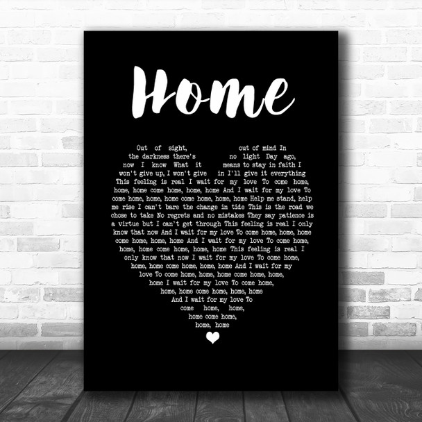 Jack Savoretti Home Black Heart Song Lyric Print