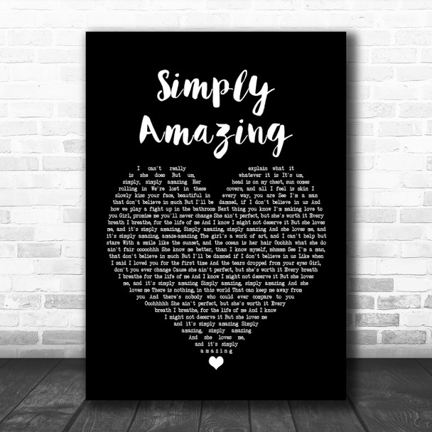 Trey Songz Simply Amazing Black Heart Song Lyric Music Wall Art Print
