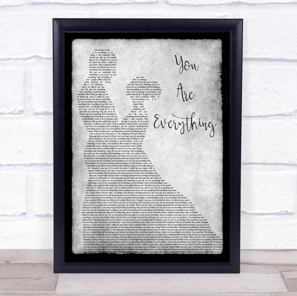 Marvin Gaye You Are Everything Man Lady Dancing Grey Song Lyric Print