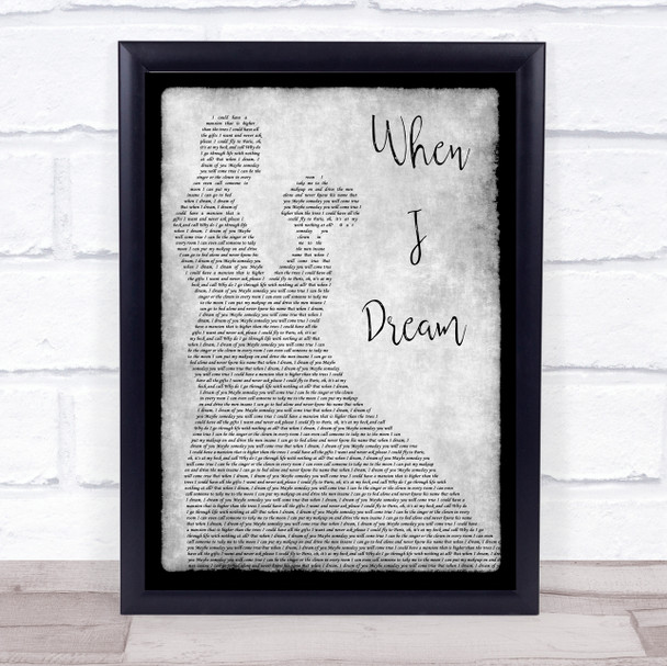 Jack Clement When I Dream Grey Man Lady Dancing Song Lyric Print