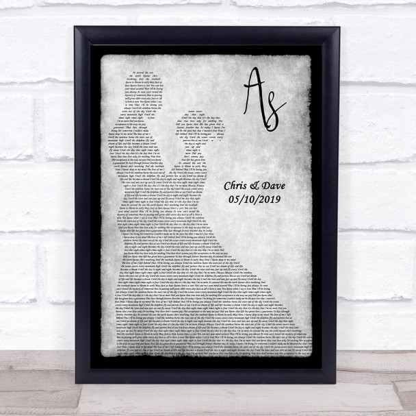 George Michael, Mary J. Blige As Grey Man Lady Dancing Song Lyric Print