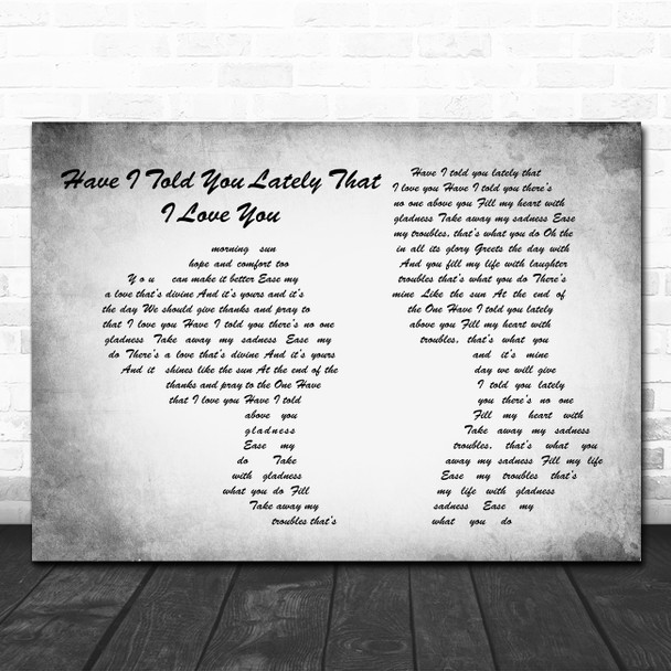 Van Morrison Have I Told You Lately That I Love You Man Lady Couple Grey Print