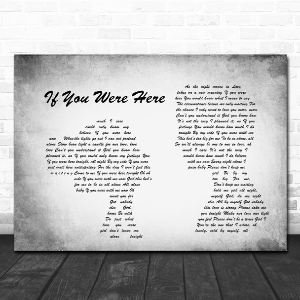 Alexander O'Neal If You Were Here Tonight Man Couple Grey Song Lyric Print