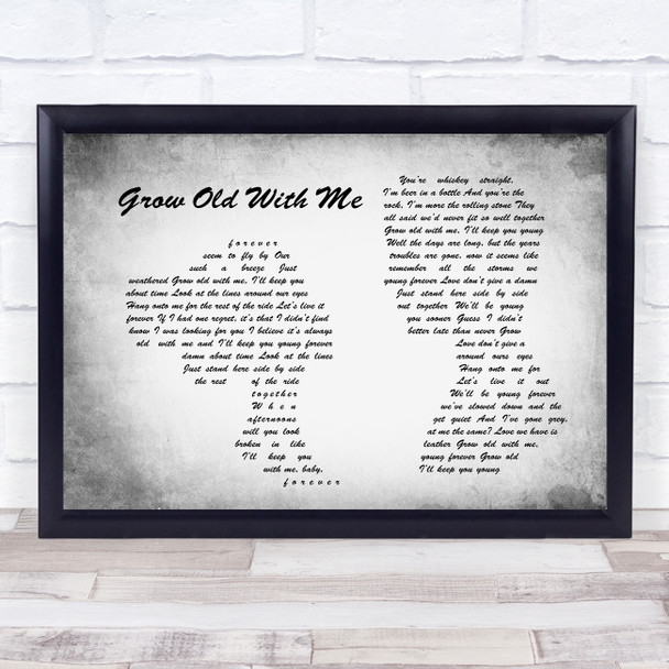 Sunny Sweeney Grow Old With Me Man Lady Couple Grey Song Lyric Quote Print