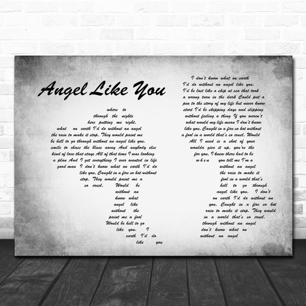 Eli Young Band Angel Like You Man Lady Couple Grey Song Lyric Quote Print
