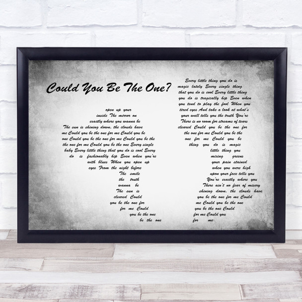 Stereophonics Could You Be The One Man Lady Couple Grey Song Lyric Print