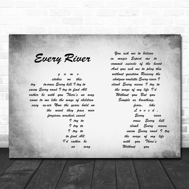 Runrig Every River Man Lady Couple Grey Song Lyric Quote Print