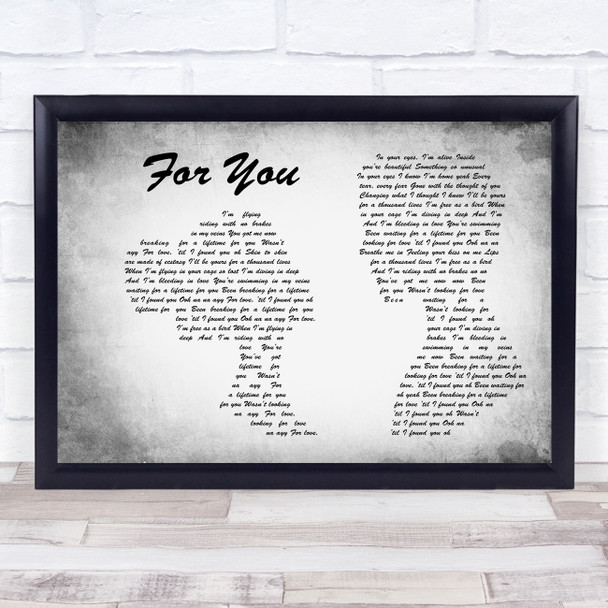 Liam Payne, Rita Ora For You Grey Man Lady Couple Song Lyric Print