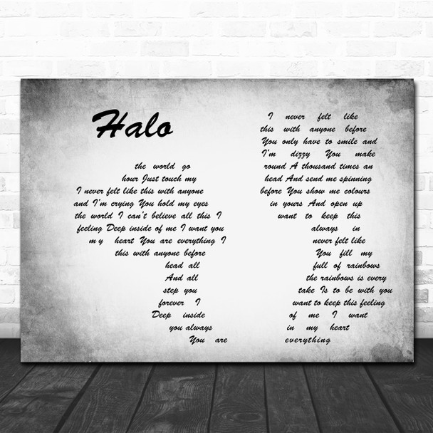 The Cure Halo Man Lady Couple Grey Song Lyric Print