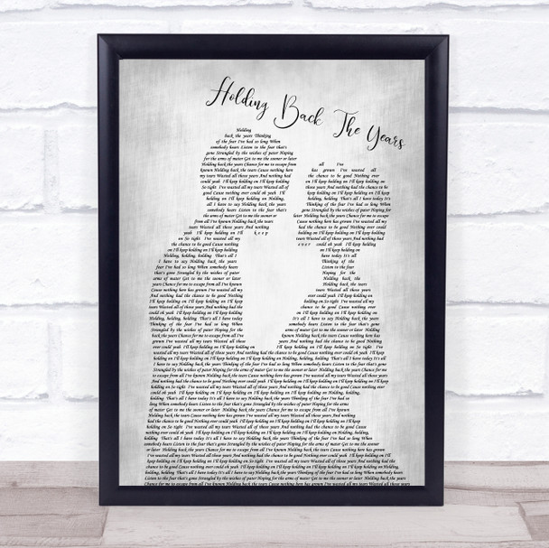 Simply Red Holding Back The Years Man Lady Bride Groom Wedding Grey Song Print