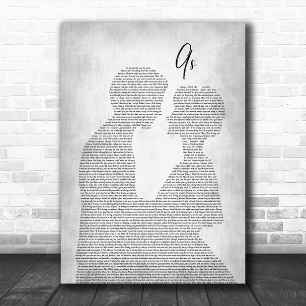 George Michael, Mary J. Blige As Man Lady Bride Groom Wedding Grey Song Print