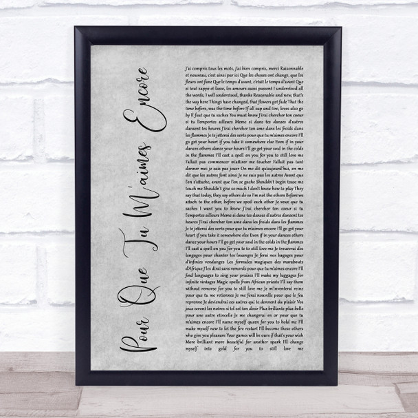 Cher You Haven't Seen The Last Of Me Rustic Script Grey Song Lyric Print