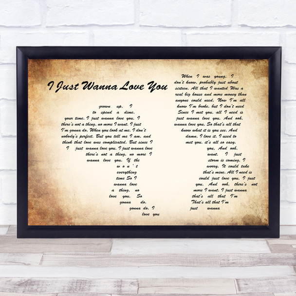 The Shires I Just Wanna Love You Man Lady Couple Song Lyric Print