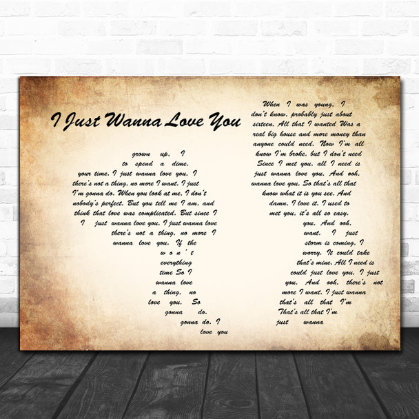 The Shires I Just Wanna Love You Man Lady Couple Song Lyric Print