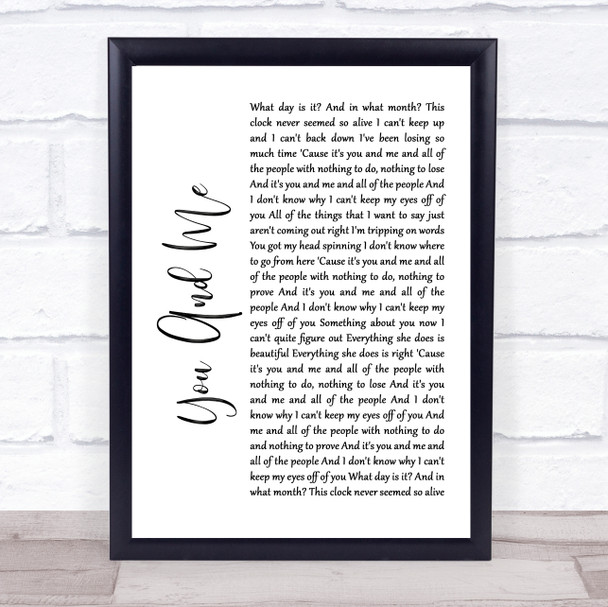 A Great Big World Say Something Rustic Script Song Lyric Print