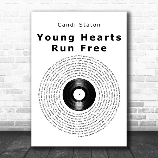Candi Staton Young Hearts Run Free Vinyl Record Song Lyric Print