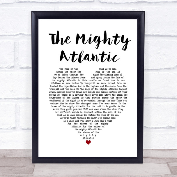 Runrig The Mighty Atlantic White Heart Song Lyric Print