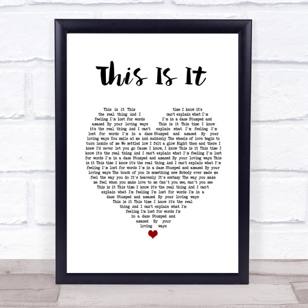 Melba Moore This Is It White Heart Song Lyric Print