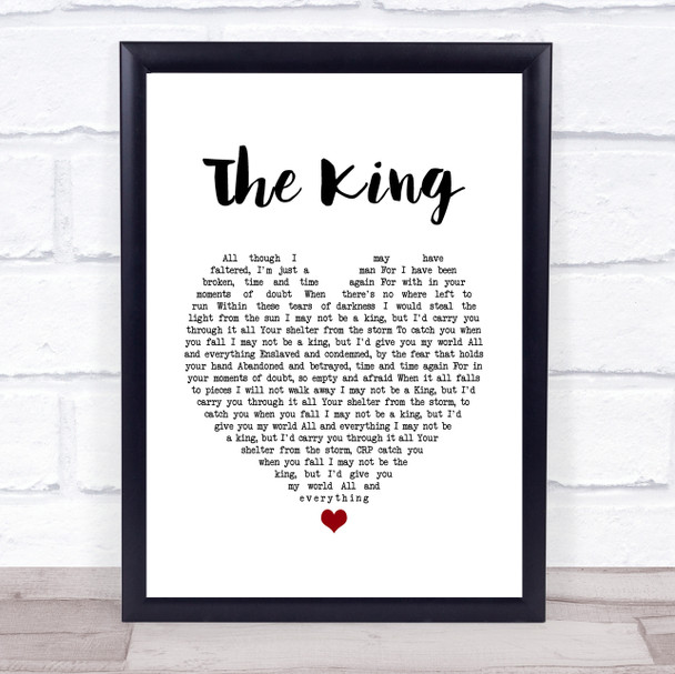 Zakk Wylde The King White Heart Song Lyric Print