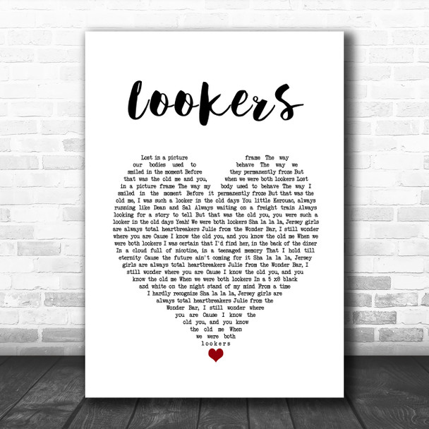 The Menzingers Lookers White Heart Song Lyric Print