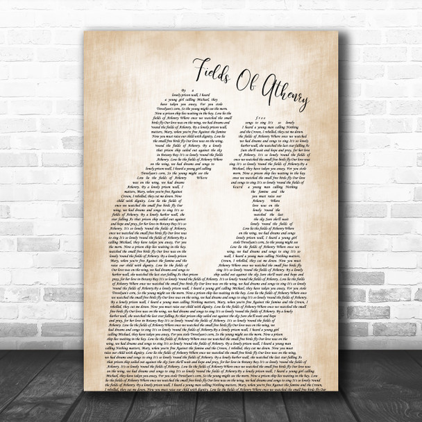 Dropkick Murphys Fields Of Athenry Man Lady Bride Groom Wedding Song Lyric Quote Music Print