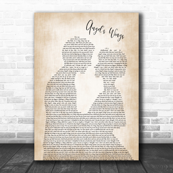 Social Distortion Angel's Wings Man Lady Bride Groom Wedding Song Lyric Quote Music Print