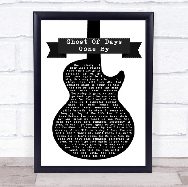 Alter Bridge Ghost Of Days Gone By Black & White Guitar Song Lyric Quote Music Print