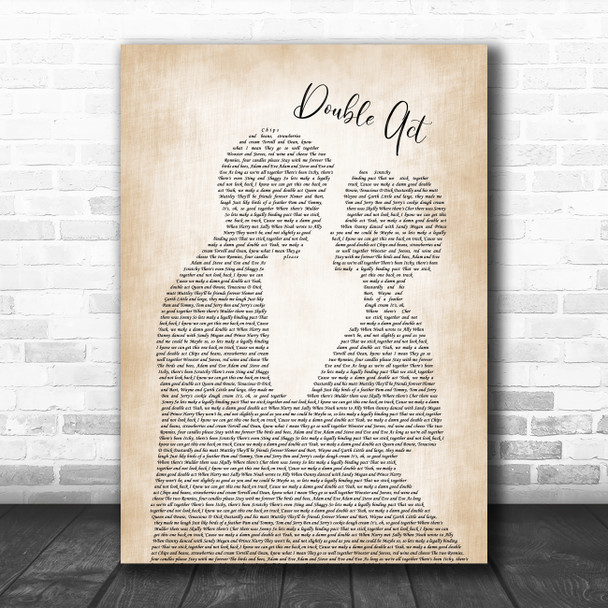 Scouting For Girls Double Act Man Lady Bride Groom Wedding Song Lyric Quote Music Print